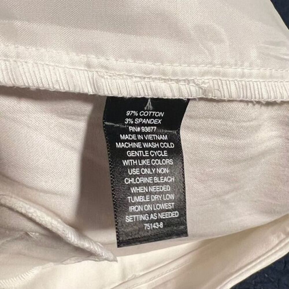 Worthington White Cotton Blend Tailored Shorts Women's Summer Casual‎ Size 4 - Picture 9 of 9
